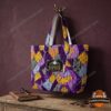 The Nightmare Before Christmas Custom Name Sophie Quilted Patchwork Design Tote Bag - front view hanging on a
