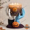The Nightmare Before Christmas Jack Skellington Sally Hands Candle Holder 2026 - full view lit