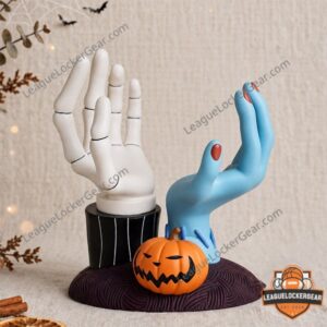The Nightmare Before Christmas Jack Skellington Sally Hands Candle Holder 2026 - close-up of skeleton hand