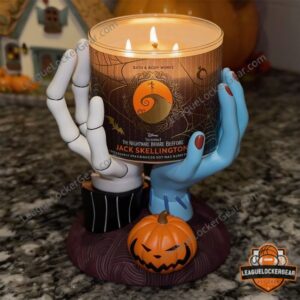 The Nightmare Before Christmas Jack Skellington Sally Hands Candle Holder 2026 - close-up of blue hand and