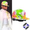 Usher Graffiti Headwear - performer wearing hat next to product shot