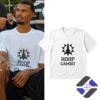 Victor Wembanyama Hoop Gambit T-Shirt - man wearing shirt and flat lay display
