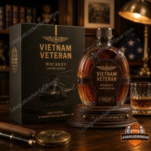 Vietnam Veteran Whiskey Limited Edition display box close-up