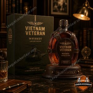 Vietnam Veteran Legacy Edition Whiskey Decanter Bottle with display box and glass