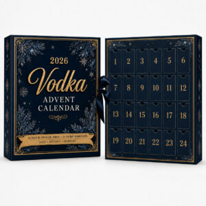 Vodka 2026 Advent Calendar 24 Miniatures - top rows of various brand mini bottles