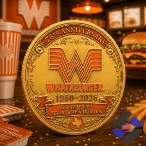 Whataburger 76th Anniversary 1950-2026 Gold Coin - photo 2