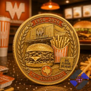 Whataburger 76th Anniversary 1950-2026 Gold Coin - photo 3