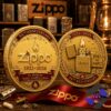 Zippo 94th Anniversary 1932-2026 Commemorative Gold Coin - front view of two coins