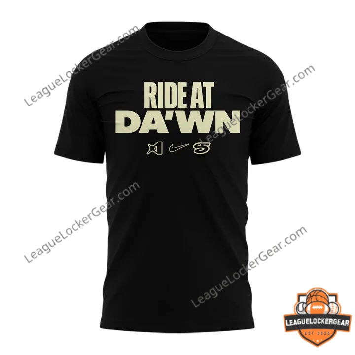 Detail of the Aces Ride at Dawn shirt artwork