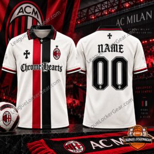AC Milan x Chrome Hearts Polo Jersey 2026 - front and back views