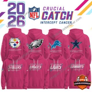 All Team NFL 2026 Crucial Catch Hoodie - front and back team design options displayed