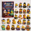 American Patriotic Rubber Duck 250th Anniversary 2026 Advent Calendar - box and duck ornament designs