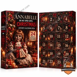 Annabelle Do Not Open Until Christmas 2026 Advent Calendar - close view of Annabelle box artwork