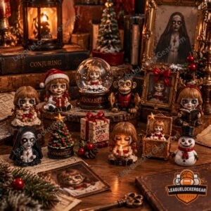 Annabelle Do Not Open Until Christmas 2026 Advent Calendar - full display with Christmas decorations