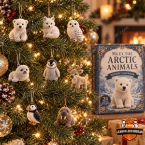 Arctic Animals World Advent Calendar 2026 - ornate navy and gold cover detail