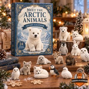 Arctic Animals World Advent Calendar 2026 - animal collection shown beside packaging