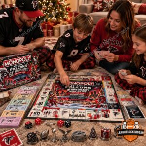 Atlanta Falcons 61st Anniversary Christmas 2026 Monopoly Board Game - front box artwork