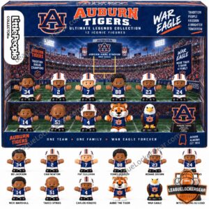 Auburn Tigers Little People Collector Set - boxed figures displayed with stadium artwork