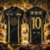 Barcelona Dragon Ball Goku Collaboration Football Jersey - front and back views