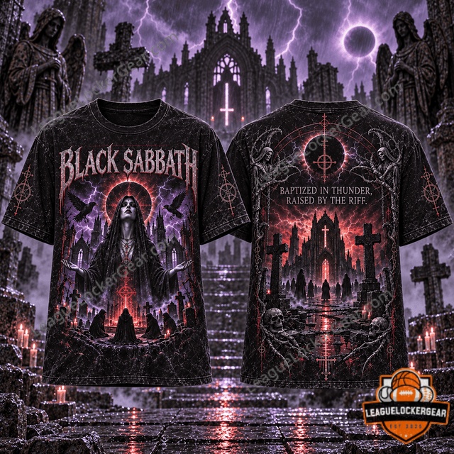 Black Sabbath Baptized in Thunder Halloween 2026 T-Shirt - photo 2