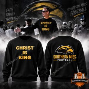Blake Anderson Christ Is King Southern Miss Football Sweatshirt - front and back views