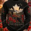 Canada Remembrance Day 2026 Sweatshirt - front view with memorial maple leaf design