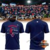Cleveland Guardians Postseason Clinched 2026 T-Shirt - front and back views displayed together
