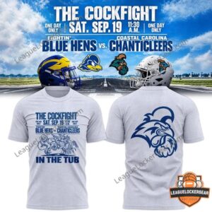 Coastal Carolina Chanticleers The Cockfight In the Tub T-Shirt - front and back views