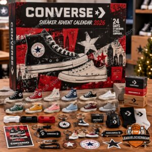 Converse Sneaker 2026 Advent Calendar - front packaging with miniature sneakers and accessories