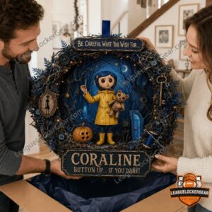 Coraline Button-Eyed Halloween 2026 Decorative Wreath - photo 2