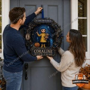 Coraline Button-Eyed Halloween 2026 Decorative Wreath - photo 3