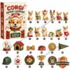 Corgi Christmas 2026 Advent Calendar - front box artwork and 24 corgi-themed door illustrations