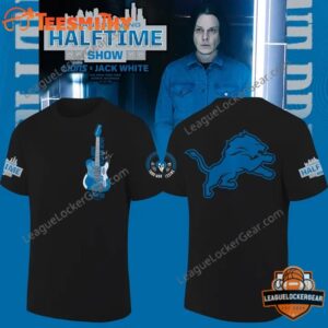 Detroit Lions Thanksgiving Halftime Show with Jack White T-Shirt - front and back views
