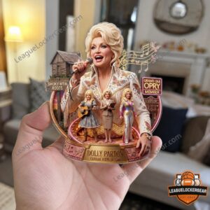 Dolly Parton 2026 Custom Shape Acrylic Plaque - base lettering close-up