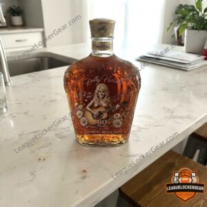 Dolly Parton 80th Anniversary Country Music Icon Whiskey Bottle - close-up label