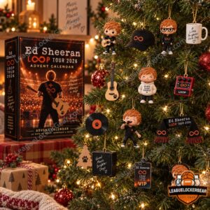 Ed Sheeran Loop Tour 2026 Advent Calendar - miniature guitar, microphone, pedal, and amplifier pieces