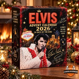 Elvis Presley 2026 24 Days of the King Las Vegas Advent Calendar - front and side box view