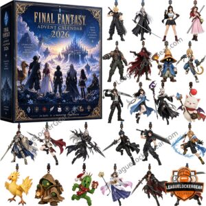 Final Fantasy 2026 Advent Calendar - box front with character ornament display
