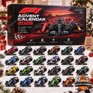 Formula 1 2026 Race Cars Christmas Countdown Advent Calendar - angled box view