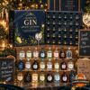 Gin 24 Days Botanical Surprises Advent Calendar 2026 - open calendar with miniature gin bottles displayed