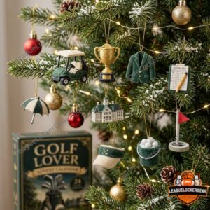 Golf Lover 24 Acrylic Ornaments Advent Calendar 2026 - golf bags, cart, trophy, and flag ornaments