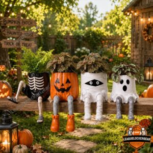 Halloween 2026 Skeleton Pumpkin Mummy Ghost Monster Planters - photo 2