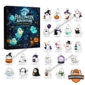 Halloween Adventure 2026 Advent Calendar - box and twenty-four ghost charms displayed together