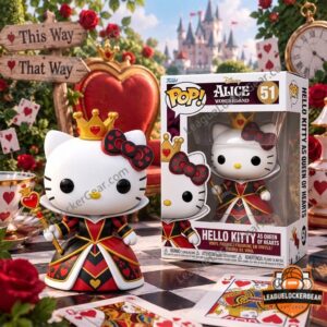 Hello Kitty Queen of Hearts Funko Pop Figure with matching collector box front view