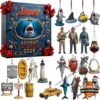 Jaws 2026 Advent Calendar - front box and shark-themed ornament collection