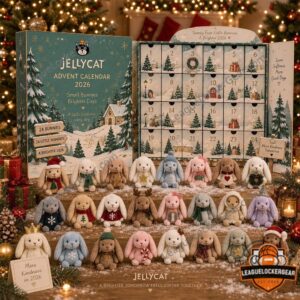 Jellycat 2026 Small Bunnies Brighter Days Advent Calendar - numbered compartments and snowy artwork