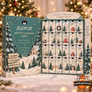 Jellycat 2026 Small Bunnies Brighter Days Advent Calendar - open front view