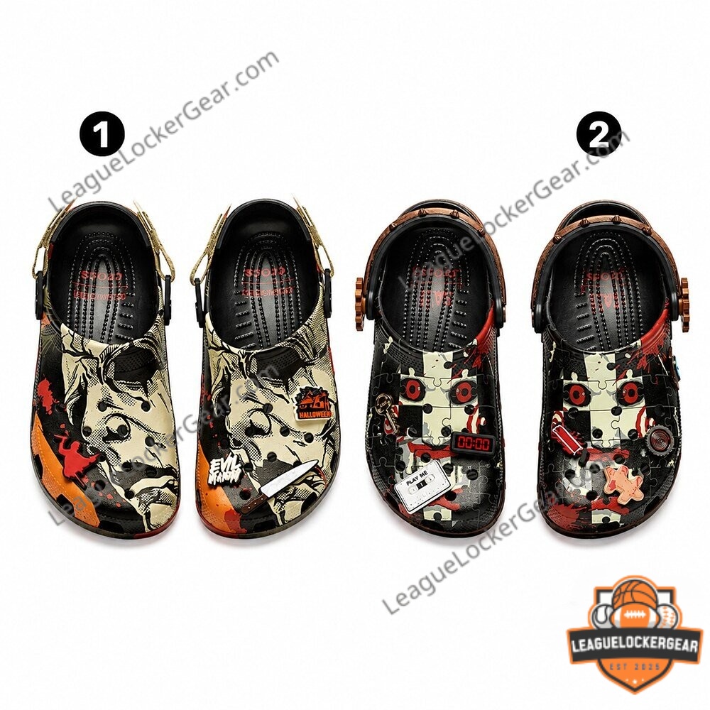 Jigsaw and Michael Myers Halloween 2026 Crocs Clogs - photo 3