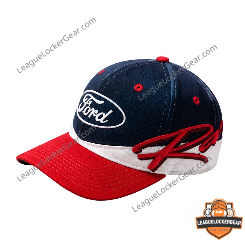 Jose Alvarado 2026 US Open Ford Racing Hat - worn view showing front logo and red bill