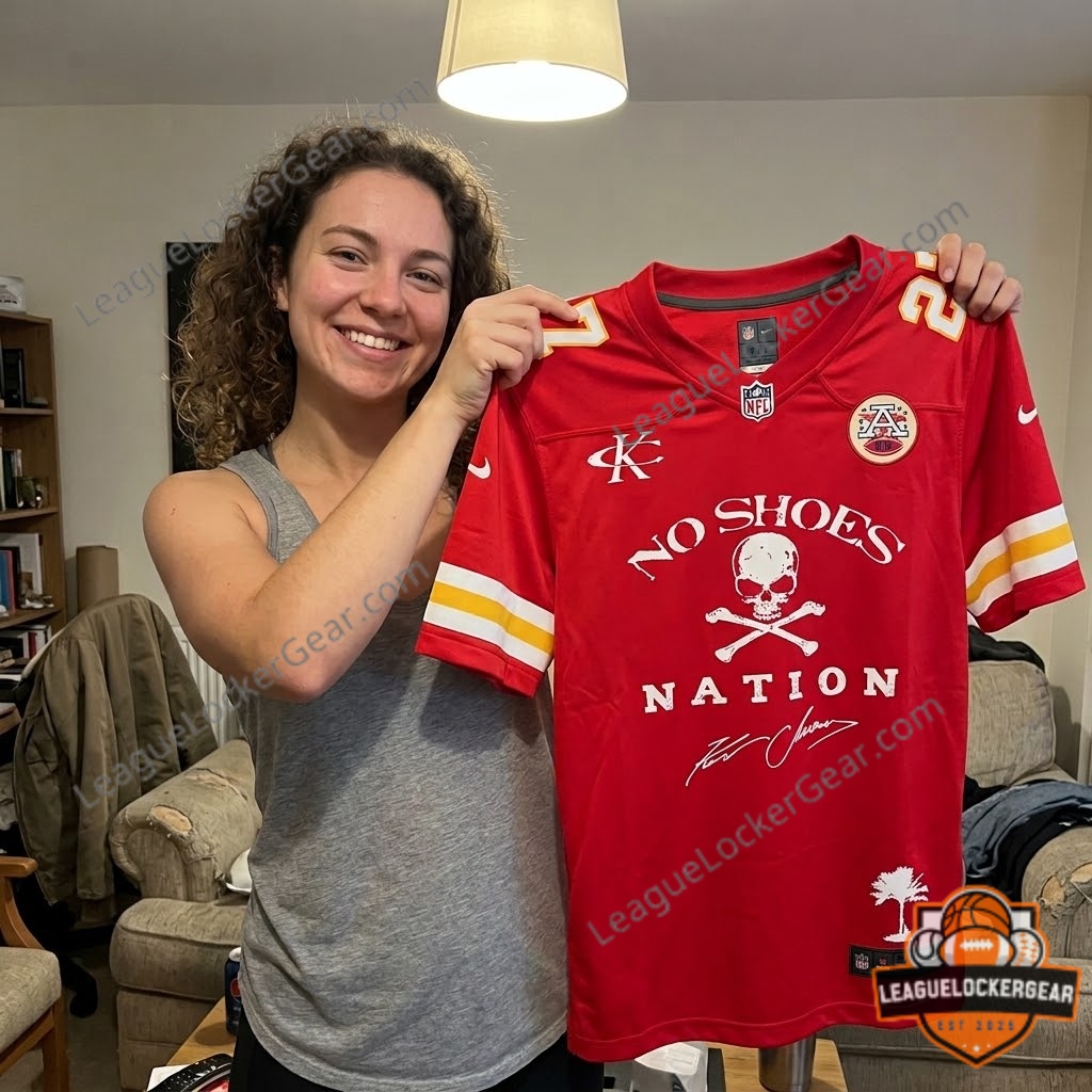 Kansas City Chiefs tour jersey shown flat